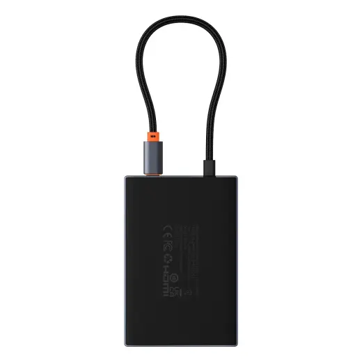 Baseus PioneerJoy 8-in-1 USB-C hub HDMI 4K@60Hz + HDMI 4K@30Hz + DisplayPort 8K@30Hz + VGA + 2 x USB-A 3.0 + 2 x USB-C - gray