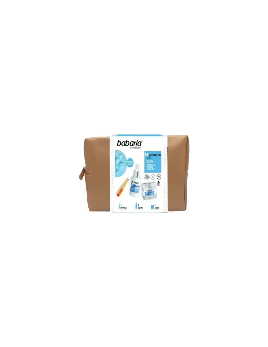 BABARIA FACIAL ACIDO HYALURONICO NECESER DORADO