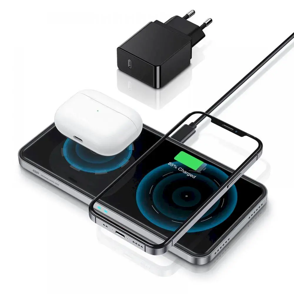 ESR HALOLOCK 2 in 1 MagSafe wireless charger black