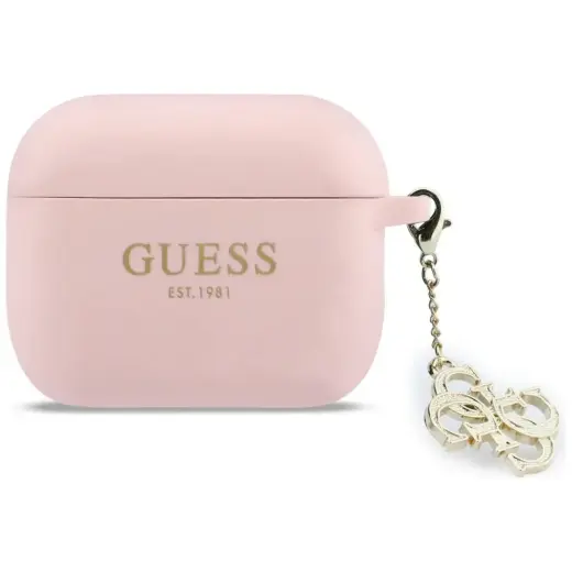 Case Guess Silicone 4G Charm for AirPods  Pro 3 pink