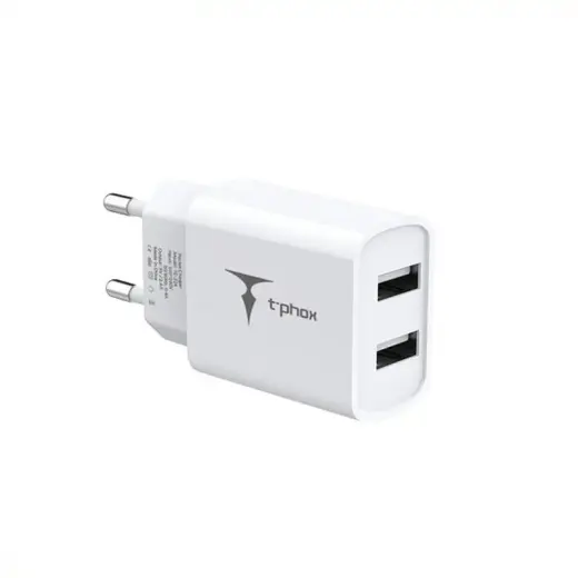 T-PHOX WALL CHARGER POCKET SERIES 2xUSB TCC-224 12W WHITE