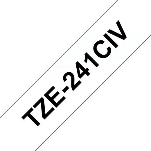 Brother Colour ribbon TZE-241CIV / TZE241CIV Black, white Standard