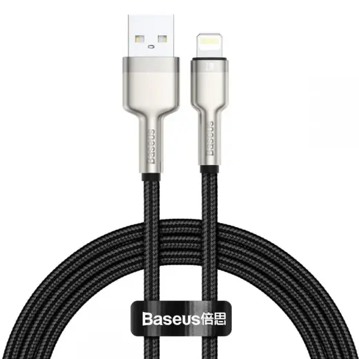Baseus Cafule Series datu pārraides un uzlādes vads | USB-A uz Lightning | 12W | 0.25m | melns