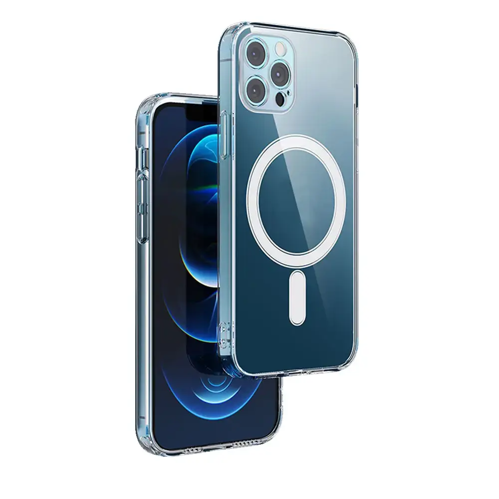 Anti Shock 1,5 mm Mag case for iPhone 12 6,1" transparent camera protection