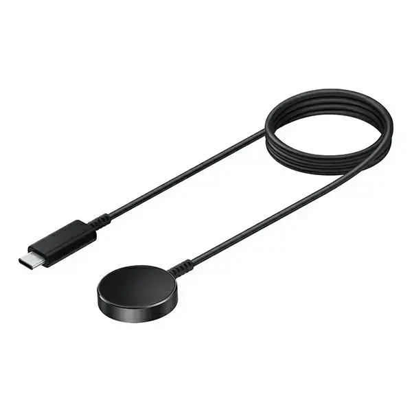 Samsung ātrais bezvadu lādētājs Samsung Galaxy Watch 3|4|5, Galaxy Active | Active 2 viedpulksteņiem, melns (EP-OR900BBEGWW)