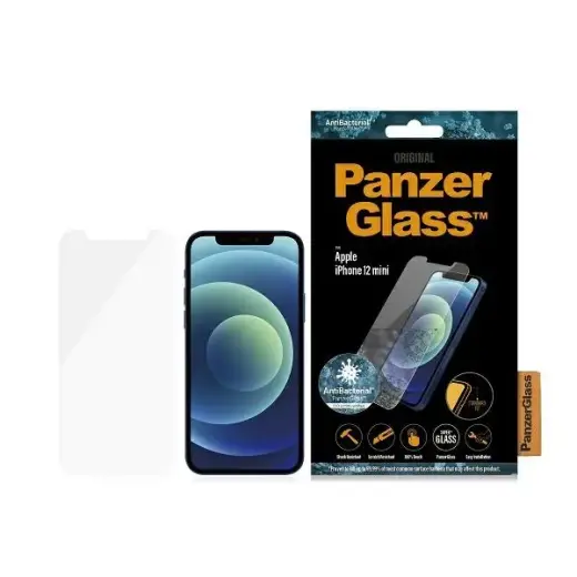 PanzerGlass Standard Super+ karastatud klaas telefonile iPhone 12 Mini, antibakteriaalne
