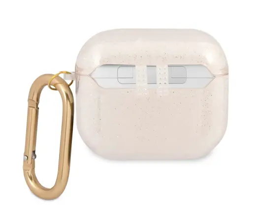 GUA3UCG4GD Guess 4G TPU Glitter Case for Airpods 3 Gold