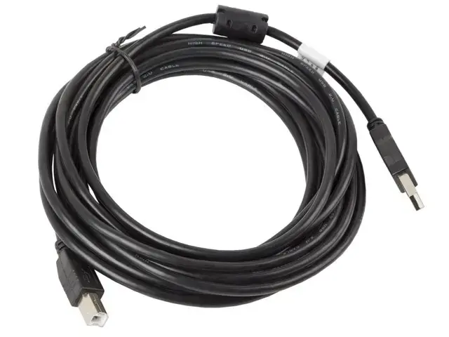 Cable USB 2.0 AM-BM 5M Ferryt black
