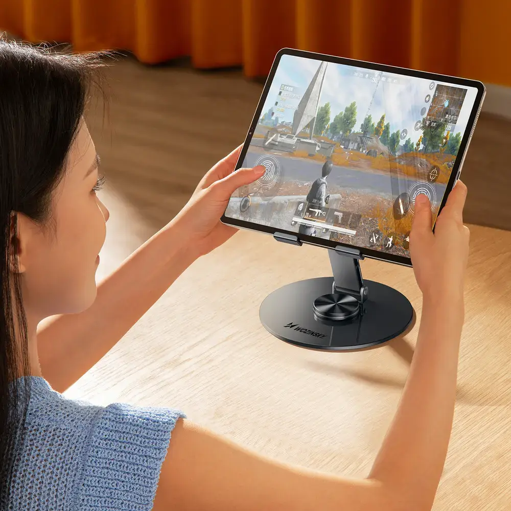 Wozinsky WRS-DSY84SS 360° Rotating Aluminum Tablet Stand - Gray