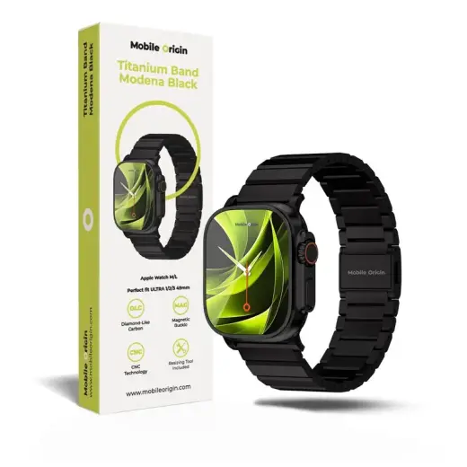 Mobile Origin Titanium Band Modena, black  - Apple Watch Ultra 49mm