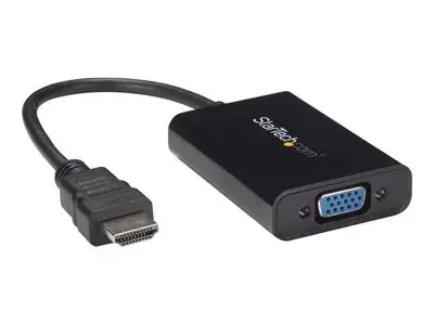 StarTech.com HDMI to VGA Video Adapter Converter with Audio for Desktop PC | Laptop | Ultrabook - 1920x1080 - video interface converter - HDMI | VGA | audio - 25 cm