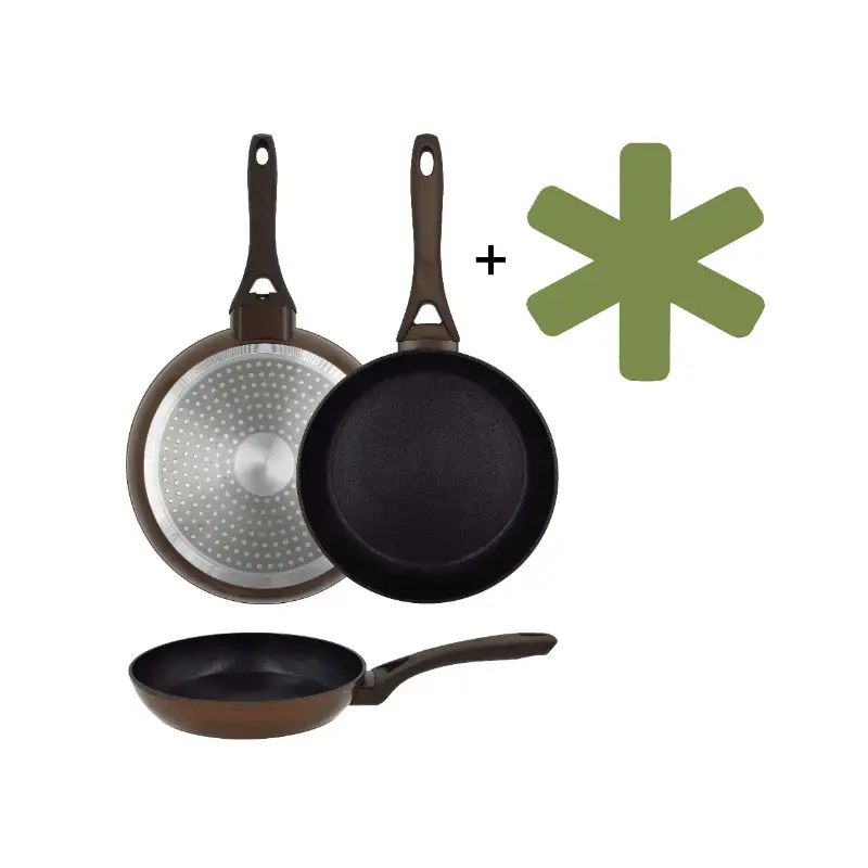 Kepimo keptuvė Natura Ø24 cm, indukcinė, rudos spalvos, su apsauga