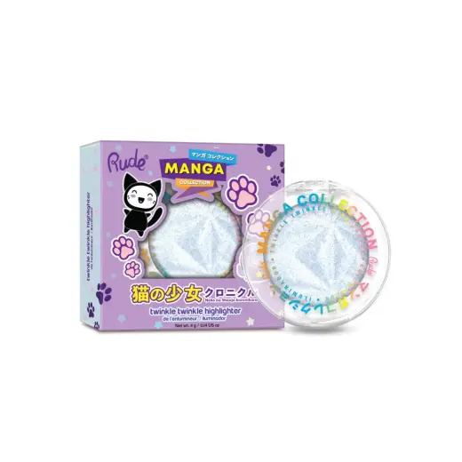Rude Cosmetics, Twinkle Twinkle, Illuminating, Highlighter Palette, Neko-Chan's Paws, 4 g