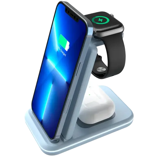 CANYON wireless charger WS-304 15W 3in1 Blue