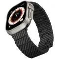 Band PITAKA Carbon Fiber Modern for Apple Watch 1|2|3|4|5|6|7|8|9|10|SE|Ultra|Ultra2 black grey Photo