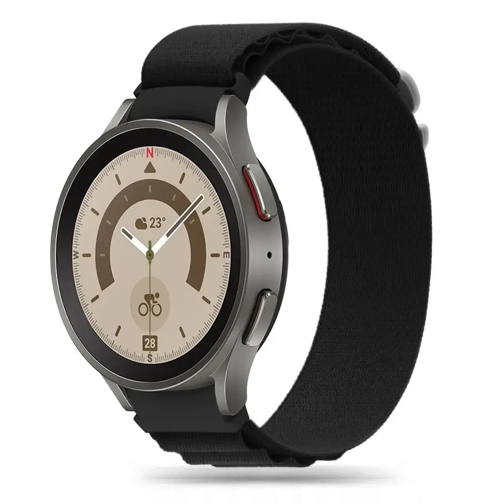 Tech-Protect Nylon Pro Strap for Samsung Galaxy Watch 4|5|5 Pro|6|7|FE - Black