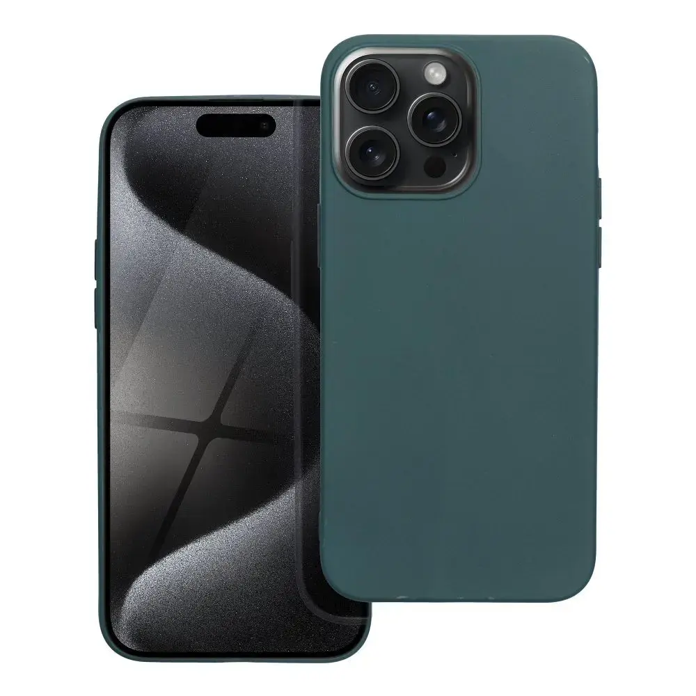 Matt maciņš telefonam iPhone 15 Pro zaļš