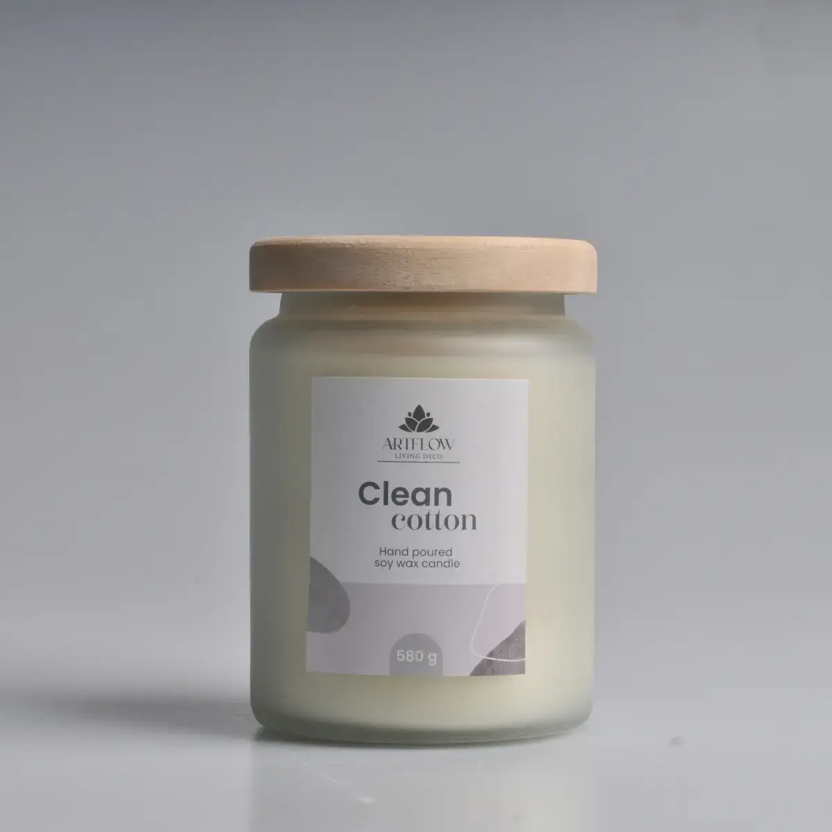 Aromātiskā svece CLEAN COTTON 580gr, +|- 60h