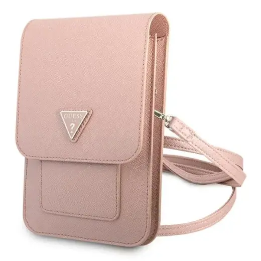 Guess Torebka GUWBSATMPI różowy|pink Saffiano Triangle
