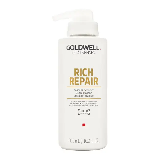 Goldwell Dualsenses Rich Repair 60 Second Treatment 500Ml in Clear