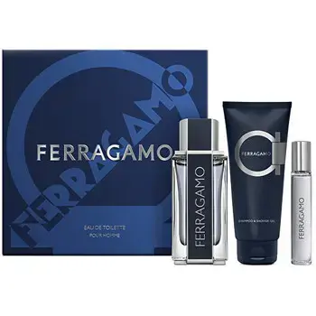Salvatore Ferragamo Ferragamo for Men Dárková sada EDT 100 ml, sprchový gel a šampon 100 ml a miniaturka EDT 15 ml 100ml