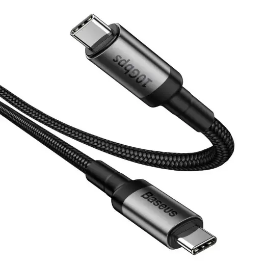 Baseus Cafule USB-C Cable PD 3.1 10Gbps 100W 4K 1m (Black+Gray)