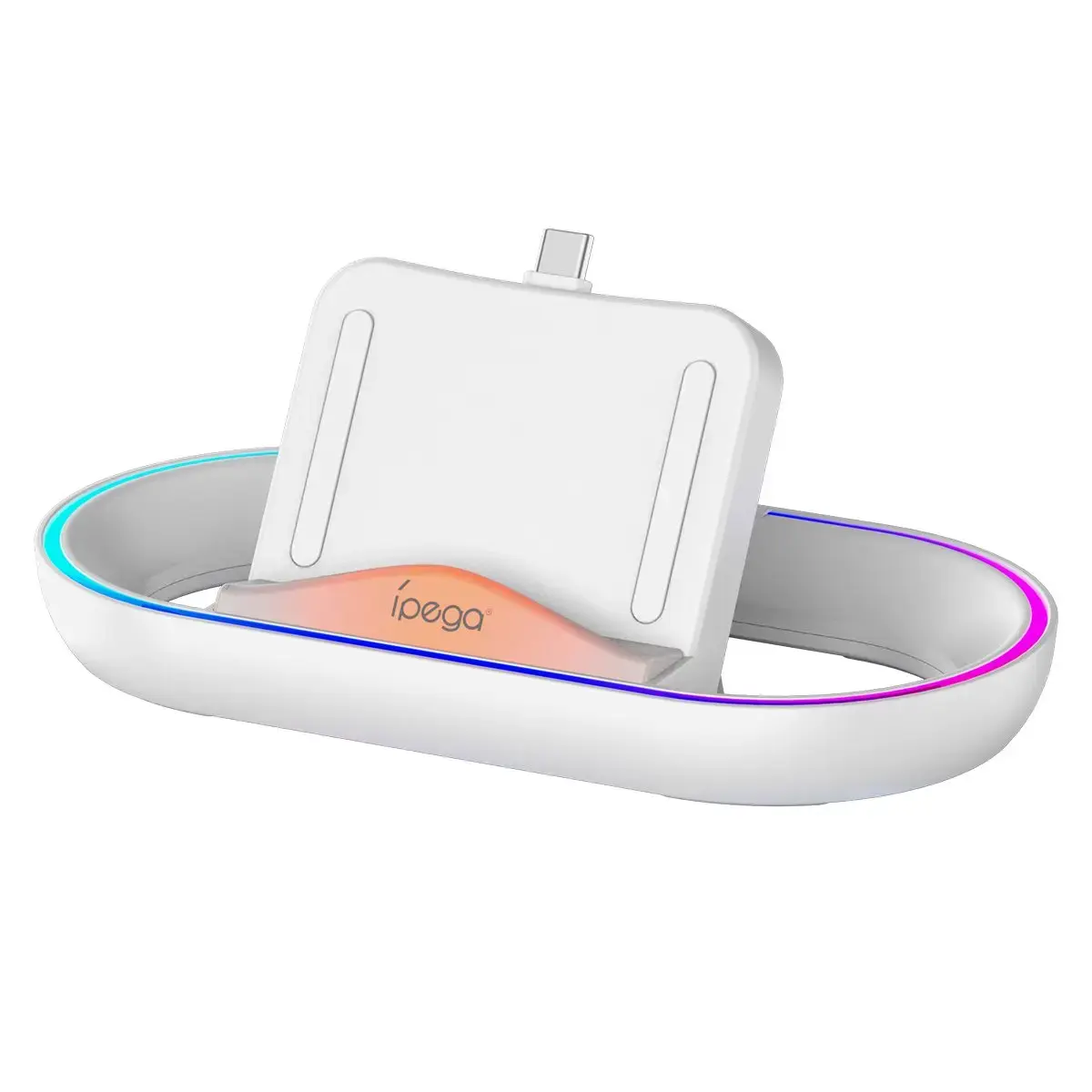 iPega P5P02 Charger Dock with RGB for Playstation Portal Remote Player White (Damaged Package)