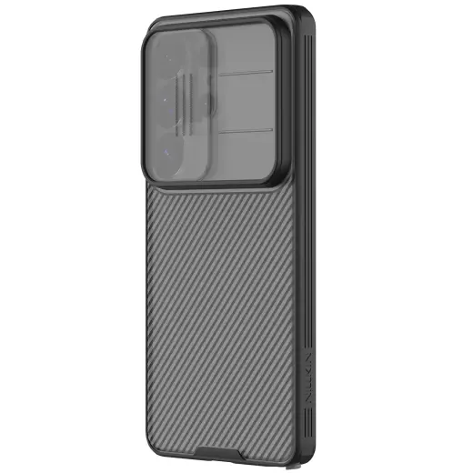 Nillkin CamShield PRO phone case with stand for Samsung Galaxy S26 Ultra transparent black (with camera lens protection)