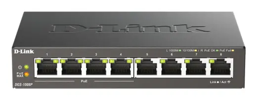 D-Link 8-Port Gigabit PoE Unmanaged Desktop Switch