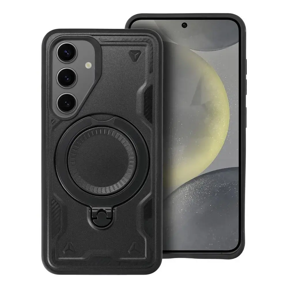 Frost Armor maciņš ar statīvu telefonam Samsung Galaxy A07 4G (A075) melns