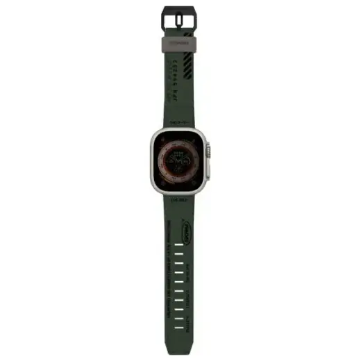 Skinarma Shokku viedpulksteņa siksniņa priekš Apple Watch (44/45/49 mm) | silikons | tumši zaļa
