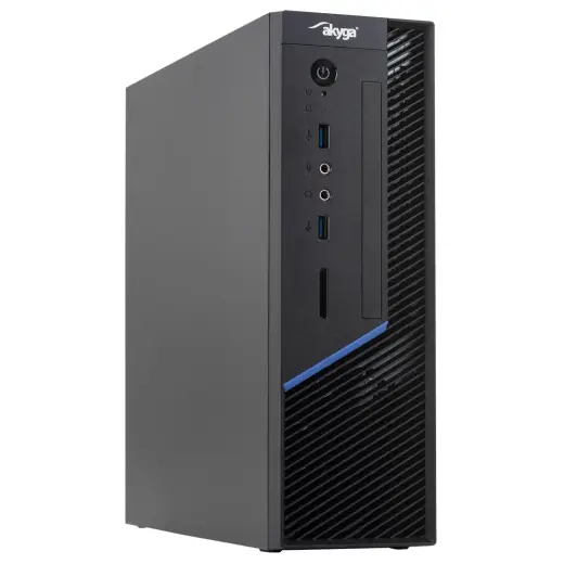 Case SFF Akyga AK-202-01BK 2x USB 3.0 card reader MMC | SD black w|o PSU