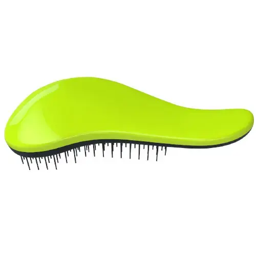 Dtangler Hairbrush with Green Black Handle