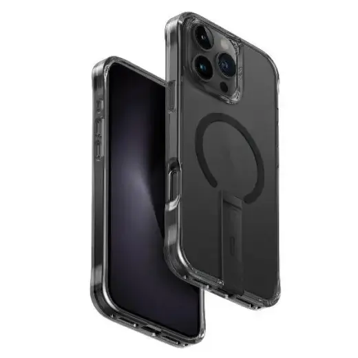 UNIQ etui Eleva with Vertica Stand iPhone 16 Pro Max 6.9" czarny|carbon black