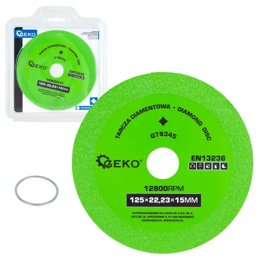 Dimanta griešanas un slīpēšanas disks stiklam un flīzēm 125×22.23×15mm
