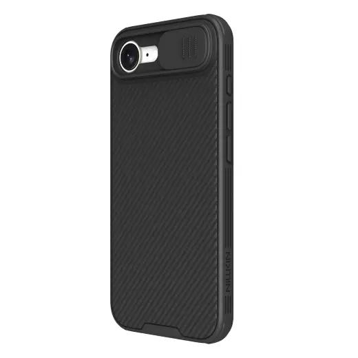 Nillkin CamShield PRO Hard dėklas telefonui iPhone 16e, juodas (su kameros lęšio apsauga)