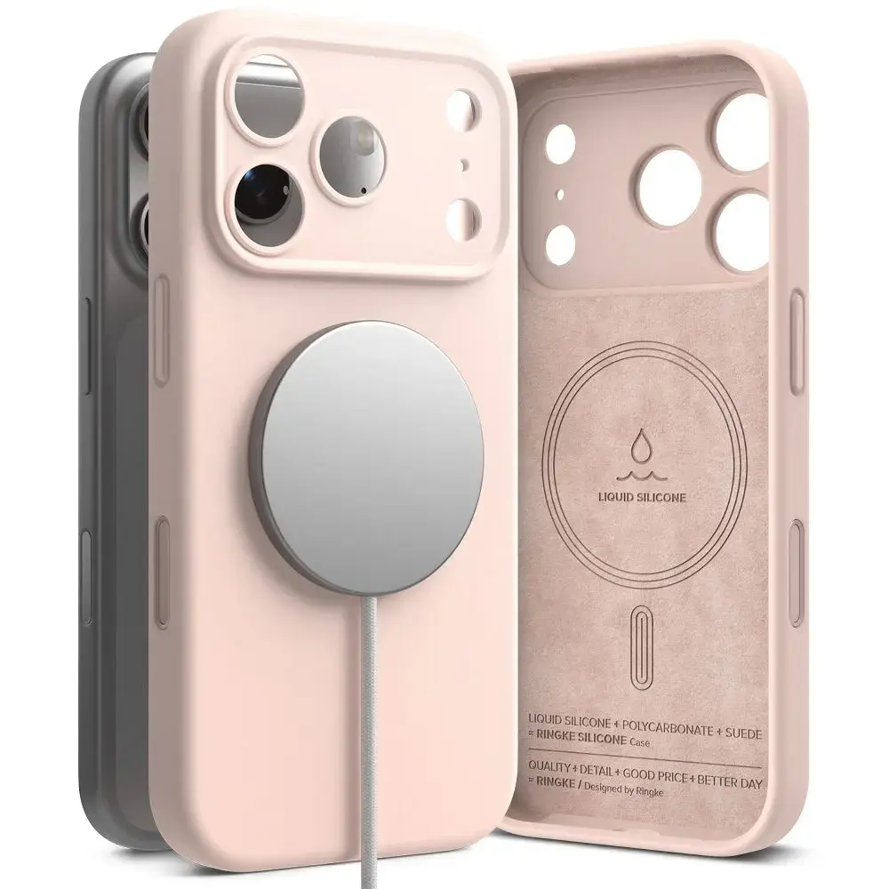 Ringke Silicone Magnetic MagSafe Case for iPhone 17 Pro Max - Pink