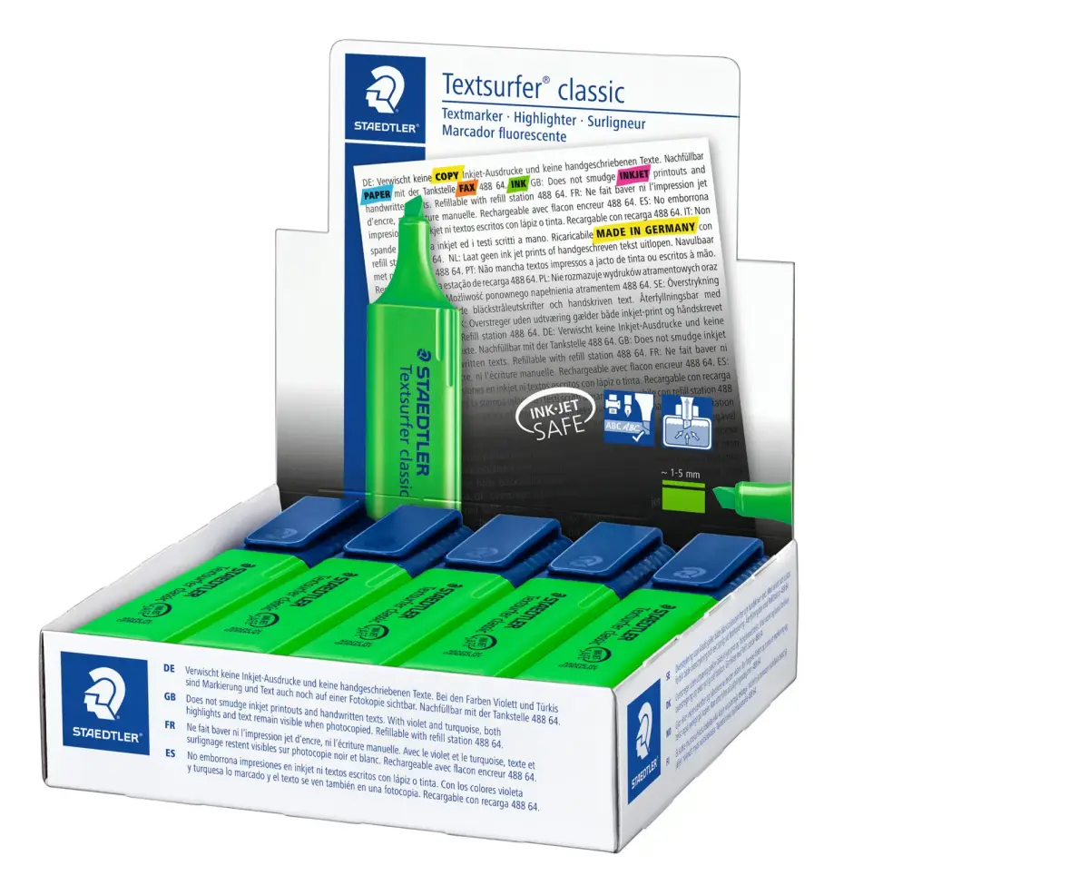 Teksta marķieris STAEDTLER TEXTSURFER 364 zaļš
