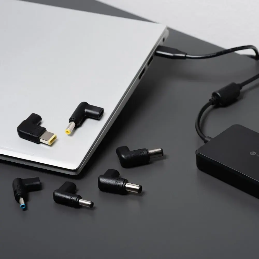 FORCELL F-ENERGY E856 uniwersal laptop charger 90W (6 adaptors) - czarny