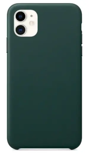 Fusion Soft Matte Back Case Silikona Aizsargapvalks Priekš Apple iPhone 11 Pro Max Tumši Zaļš