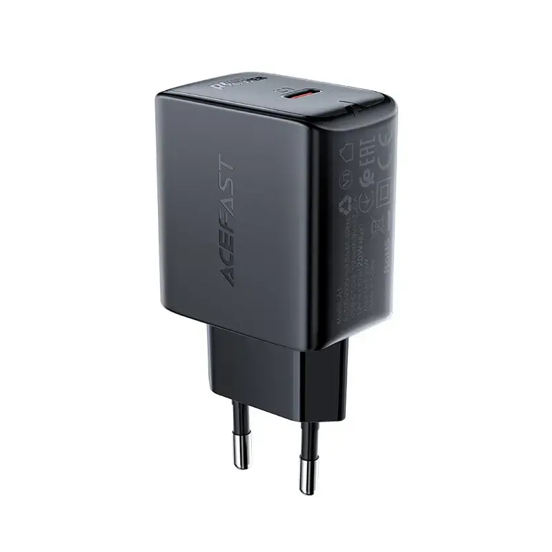 Acefast A1 tīkla lādētājs | 20W | PD | USB-C | melns