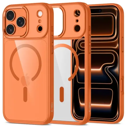 TECH-PROTECT MAGMAT чехол с поддержкой MagSafe для телефона Apple iPhone 17 Pro Max оранжевый