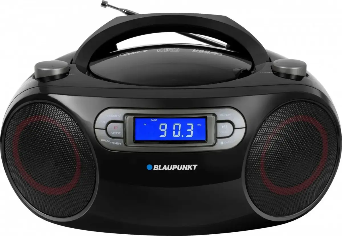Boombox FM PLL CD|MP3|USB|AUX|Clock|Alarm