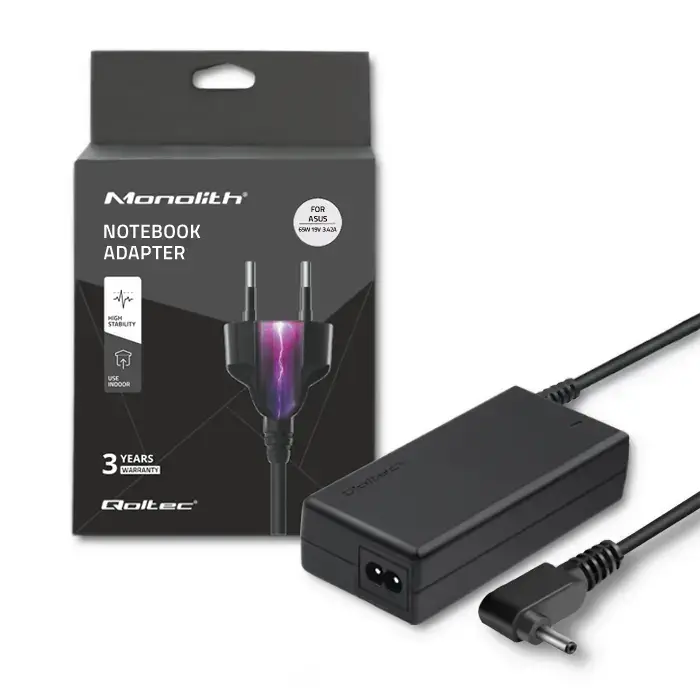 Qoltec Power adapter for laptop Asus 65W | 19V | 3.42A | 4.0*1.35 | +power cable