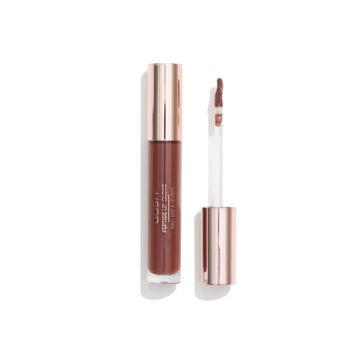 Gosh, Peptide, Vegan, Shine, Lip Gloss, 006, Brownie, 7 ml