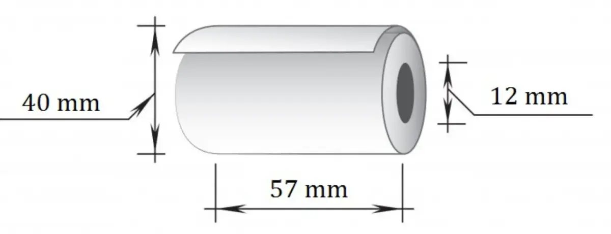 Kases lente TECHNOINFORM ar izmēru 57mmx18m (max. diam 40mm) termo, 48 g.,10 gab/iepakojumā