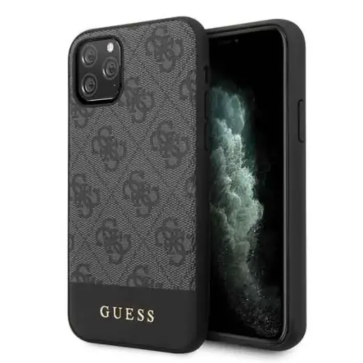 GUHCN58G4GLGR Guess 4G Stripe Cover for iPhone 11 Pro Grey