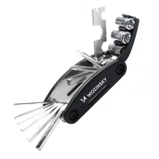 Wozinsky WWZ-01N 16-in-1 Multifunctional Bicycle Repair Tool Set - Black