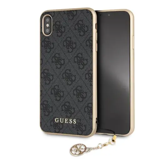 GUHCI65GF4GGR Guess Charms Hard Case 4G Grey for iPhone XS Max