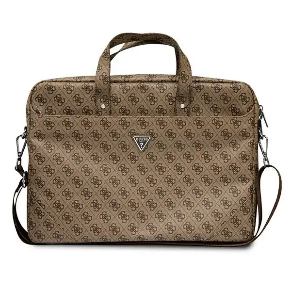 Guess 4G PU Triangle Logo Computer Bag 15|16" Brown